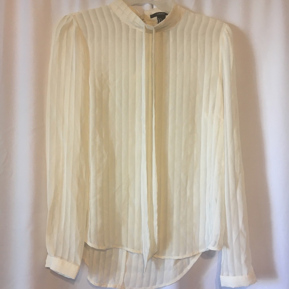 Cream Shear Blouse